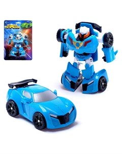 Робот Автобот трансформируется цвет синий Кнр игрушки