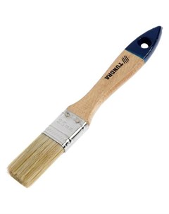 Кисть плоская с натуральной щетиной деревянная ручка 1 25 мм Tundra