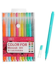 Набор профессиональных маркеров 12 цветов 0 4 мм пастель Nnb