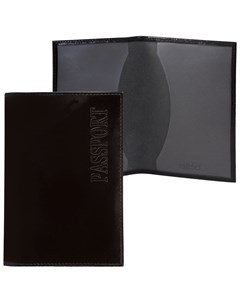 Обложка для паспорта Classic тиснение Passport натуральная кожа цвет черный Befler