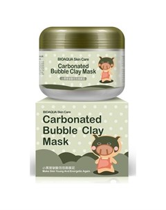 Очищающая пузырьковая кислородная маска для лица на основе активной глины Carbonated Bubble Clay Mas Bioaqua