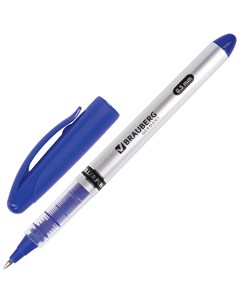 Ручка роллер Control синяя корпус серебристый узел 0 5 мм линия письма 0 3 мм Brauberg