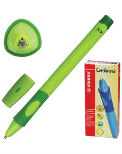 Ручка шариковая неавтоматическая с резиновым упором для правшей Leftright Цвет корпуса зеленый Stabilo