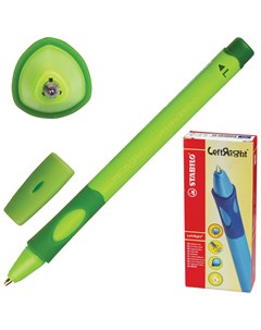 Ручка шариковая с грипом Left Right синяя для левшей корпус зеленый узел 0 8 мм линия письма 0 4 мм Stabilo