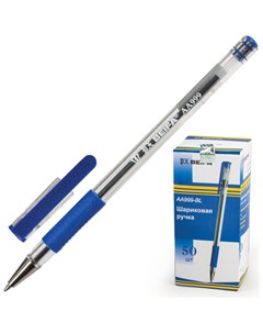 Ручка шариковая с грипом синяя корпус прозрачный узел 0 7 мм линия письма 0 5 мм Beifa