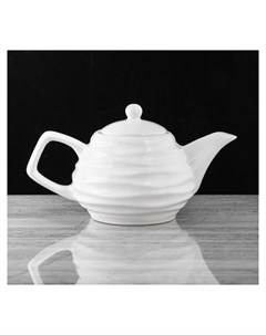 Чайник для заварки Волна белый 0 85 л Керамика ручной работы
