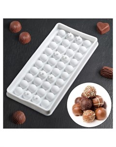 Форма для льда и шоколада 24 12 см Шарики 40 ячеек Nnb