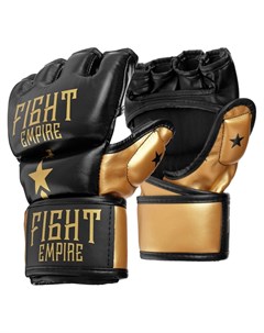 Перчатки для ММА тренировочные Fight Empire с золотыми вставками размер S Кнр