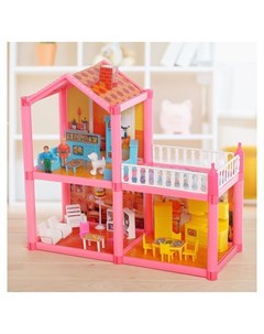 Дом для куклы двухэтажный с аксессуарами Кнр игрушки