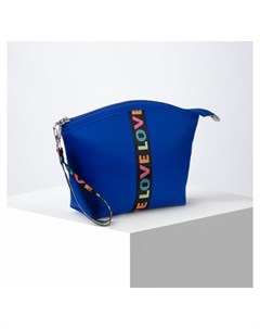 Косметичка сумочка отдел на молнии с ручкой цвет синий Nnb