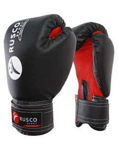 Перчатки боксерские кож зам 8 Oz черные Rusco sport