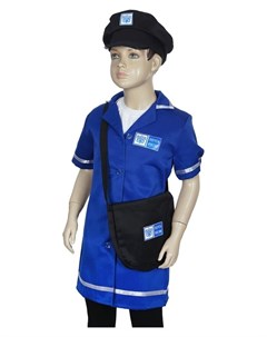 Карнавальный костюм Почтальон фуражка куртка сумка рост 112 134 см Nnb