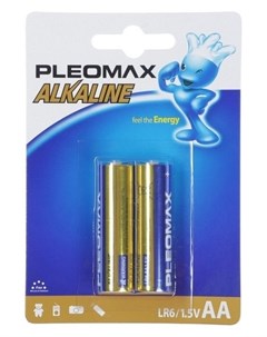 Батарейка алкалиновая AA Lr6 2bl 1 5в блистер 2 шт Pleomax