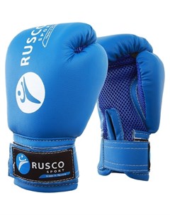 Перчатки боксерские детские кож зам 4 Oz синие Rusco sport