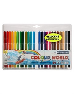 Фломастеры смываемые Colour World 24 цвета Centropen