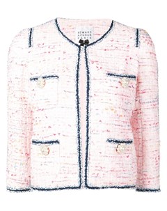 Edward achour paris твидовый приталенный пиджак 36 розовый Edward achour paris