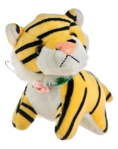 Мягкая игрушка Тигр с цветком 12 см на присоске Nnb