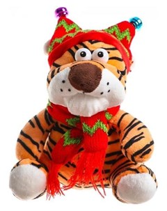 Мягкая игрушка Тигр в шапке 15 см Nnb