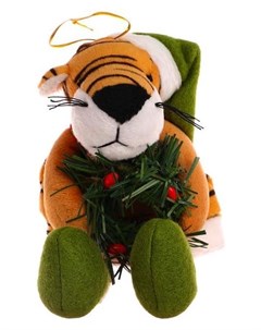 Мягкая игрушка Тигр с новогодней ёлкой Nnb