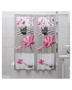 Штора для ванной комнаты Медитация 180 180 см Eva цвет белый Доляна