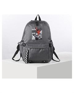 Рюкзак школьный отдел на молнии наружный карман 2 боковых кармана цвет серый Nnb