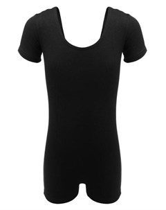Купальник шорты с коротким рукавом размер 32 цвет чёрный Grace dance