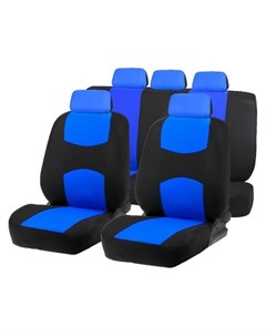 Авточехлы на сиденья Premium универсальные 9 предметов чёрно синий Av 4 Torso