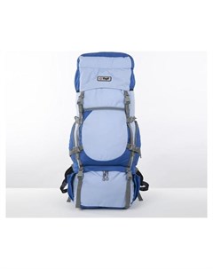 Рюкзак туристический 80 л отдел на шнурке 2 наружных кармана 2 боковых кармана цвет голубой Taif