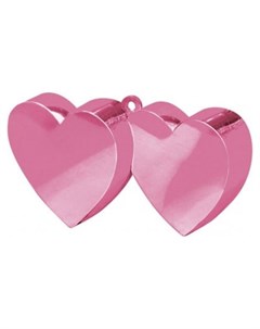 Грузик для шара Два сердца розовый 170гр а Кнр игрушки