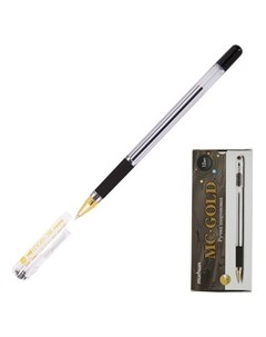 Ручка шариковая MC Gold узел 0 5 мм чернила чёрные штрихкод на ручке Munhwa