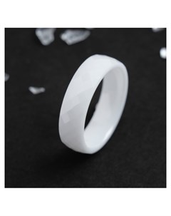 Кольцо керамика Минимал огранка ромб 6мм цвет белый 20 размер Nnb