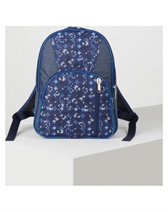 Рюкзак школьный для мальчика 2 отдела на молниях 2 наружных кармана Цвет синий Tl