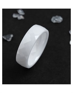 Кольцо керамика Минимал огранка ромб 6мм цвет белый 17 размер Nnb