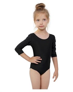 Купальник гимнастический рукав 3 4 размер 40 цвет чёрный Grace dance