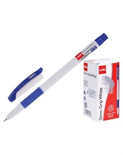 Ручка шариковая Slimo Grip White Body узел 0 7мм чернила синие грип 2670 Cello