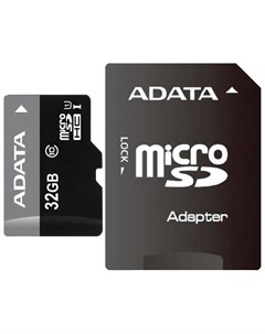 Карта памяти Micro Sdhc 32 GB Premier 50 мб сек Class 10 с адаптером Ausdh32guicl10 Adata