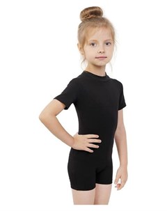 Купальник шорты с коротким рукавом размер 28 хлопок цвет чёрный Grace dance