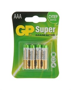 Батарейка алкалиновая GP Super Aaa Lr03 4bl 1 5в блистер 4 шт Gр