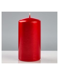 Свеча цилиндр лакированная 7 13 см цвет красный Poland trend decor candle