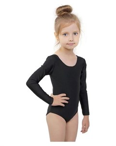 Купальник гимнастический с длинным рукавом размер 34 цвет чёрный Grace dance