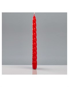Свеча Лакированная витая 40 2 2 23 см красная Poland trend decor candle