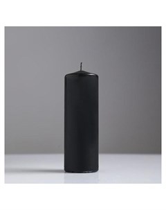 Свеча классическая 5х15 см черная лакированная Доляна