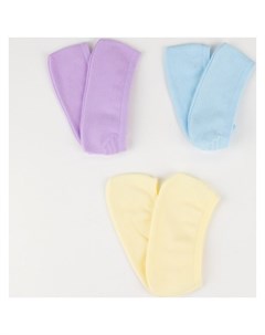 Набор женских носков подследников 3 пары цв голубой желтый лаванда размер 22 24 Minaku