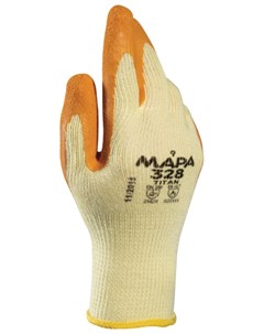 Перчатки текстильные Enduro Titan 328 покрытие из натурального латекса облив размер 9 L оранжевые же Mapa