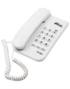 Телефон RT 320 white световая индикация звонка блокировка набора ключом белый Ritmix