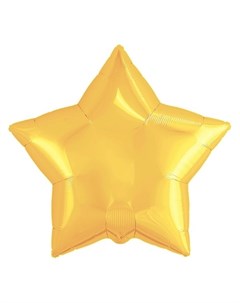 Шар фольгированный 21 звезда цвет светлое золото Agura