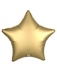 Шар фольгированный 21 звезда цвет золотой мистик Agura