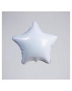 Шар фольгированный 19 звезда цвет белый Agura