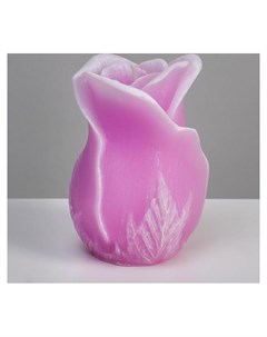 Свеча фигурная ароматическая Роза 8х12 5 см розовый Poland trend decor candle