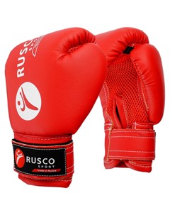 Перчатки боксерские детские кож зам 6 Oz цвет красный Rusco sport